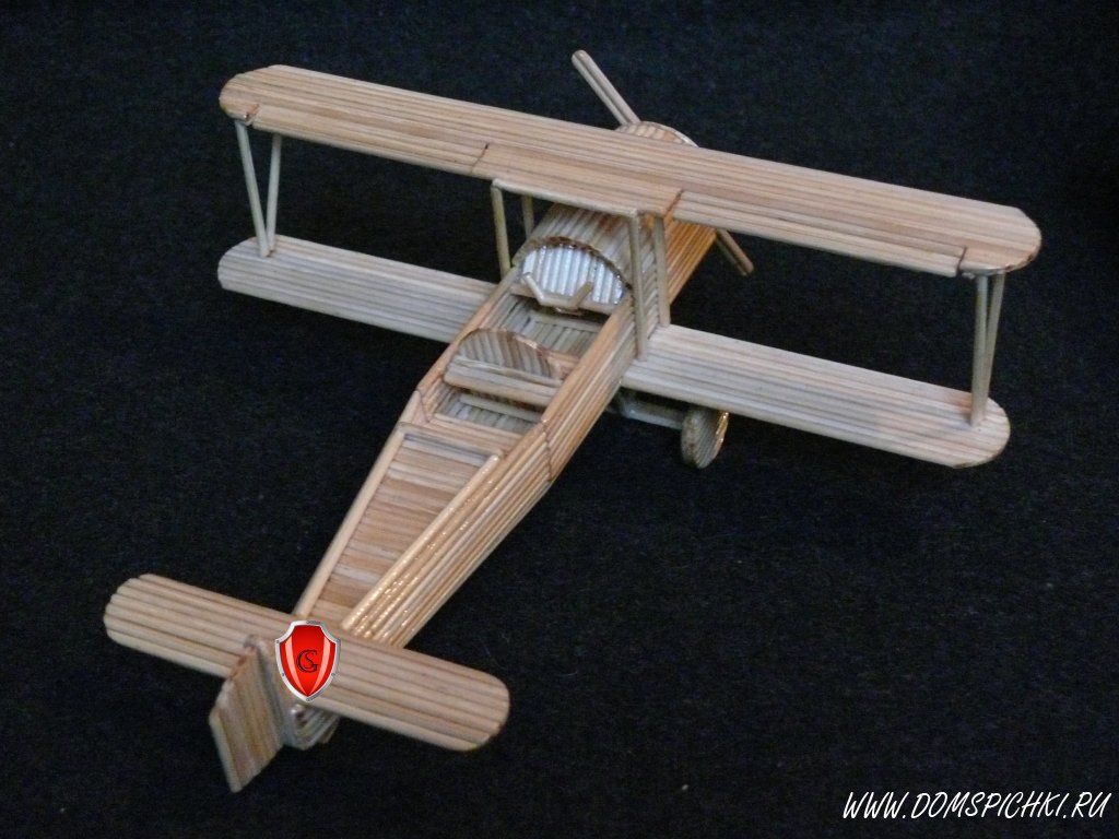 Самолет из спички. Модели планеров из спички.