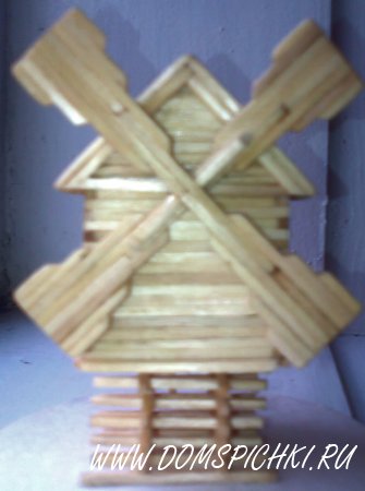 Мельница из спичек своими руками | творчество с детьми | деревянное зодчество руси