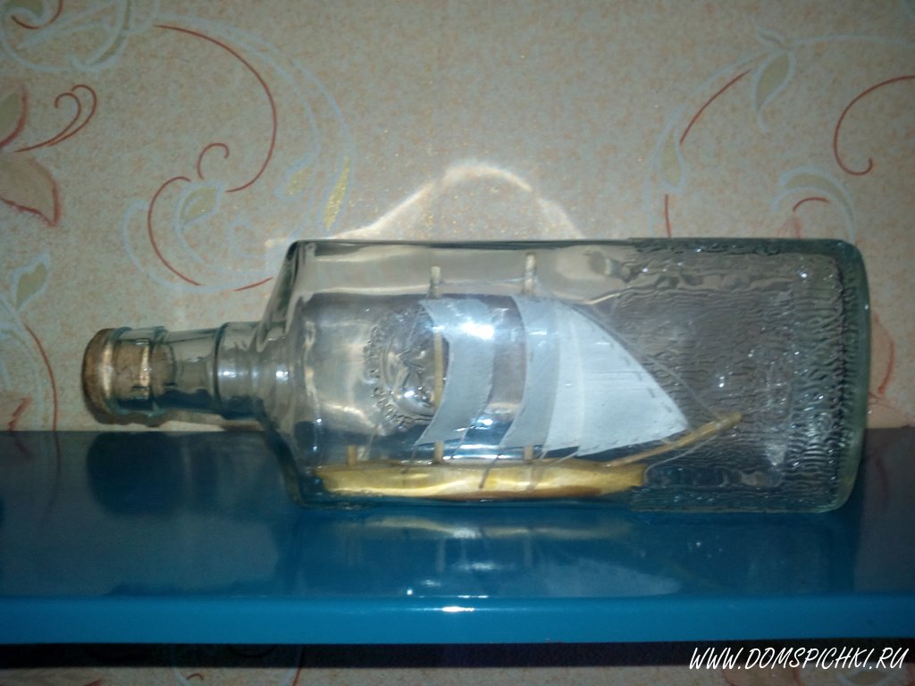 Технология изготовления сувенира корабль в бутылке
